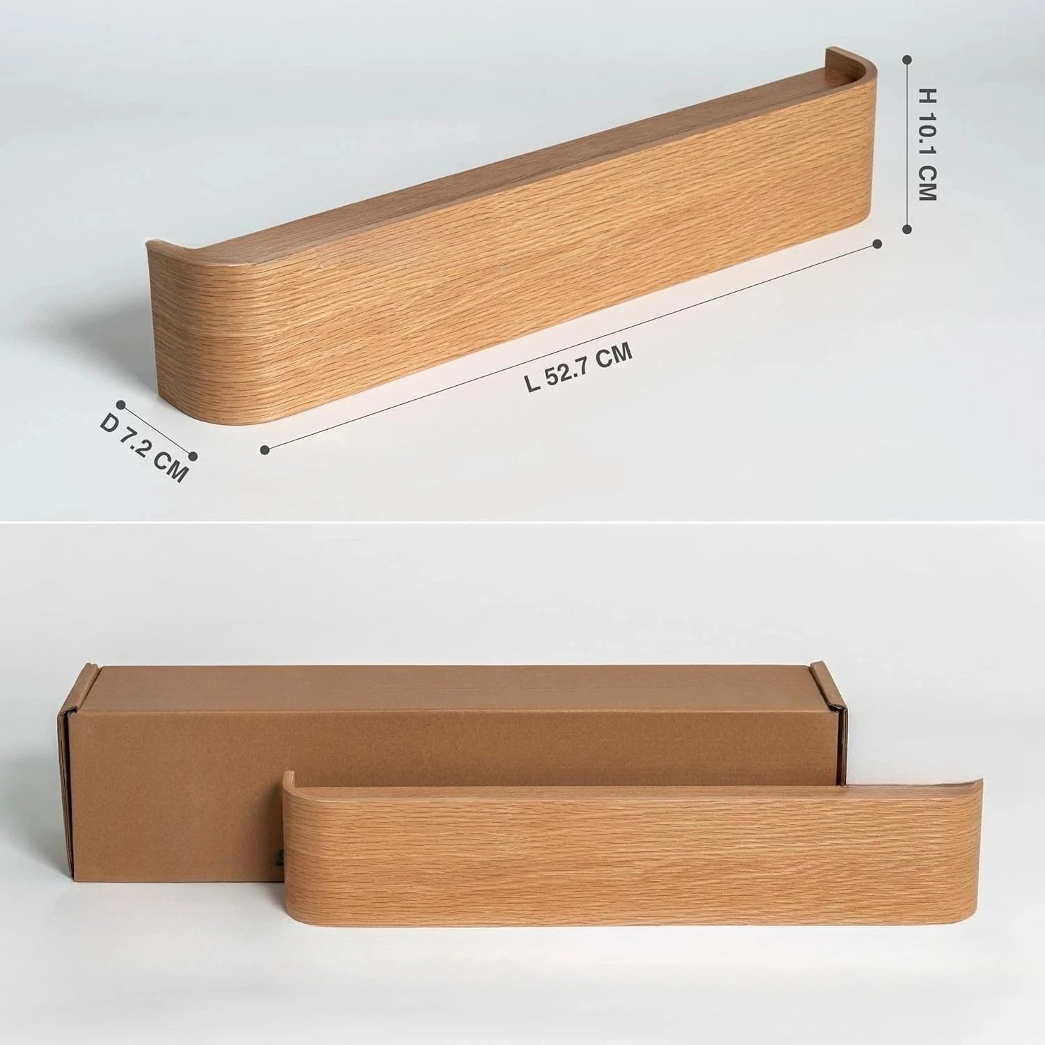 Wall Coat Rack with Shelf — Walnut Wood styled with home decor