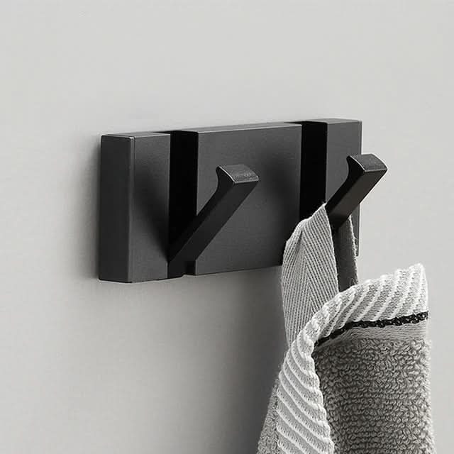 Wall Hook Rail — Black & Gold, Foldable styled with home decor