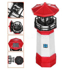 Solar Lighthouse Garden Light — LED Rotating Beam styled with home decor