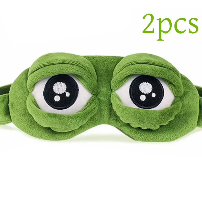 3D Frog Eye Sleep Mask — Novelty Eye Cover styled with home decor