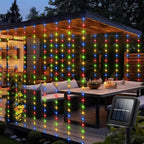 Solar Curtain Lights — 300 LED Outdoor Waterproof styled with home decor