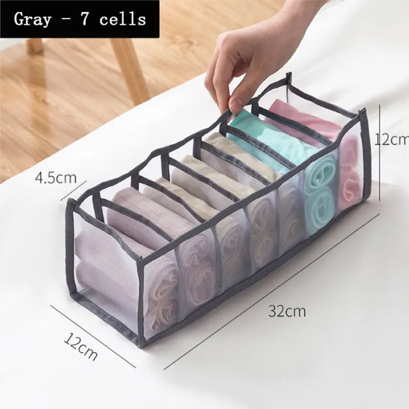 Drawer Organisers for Underwear — 3-Piece Mesh Set styled with home decor