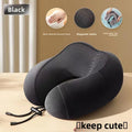 U-Shape Memory Foam Travel Neck Pillow styled with home decor