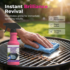 Grill Cleaner Spray — Degreaser Formula 120ml detail shot of finish