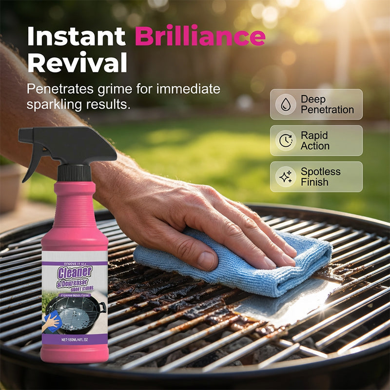 Grill Cleaner Spray — Degreaser Formula 120ml detail shot of finish
