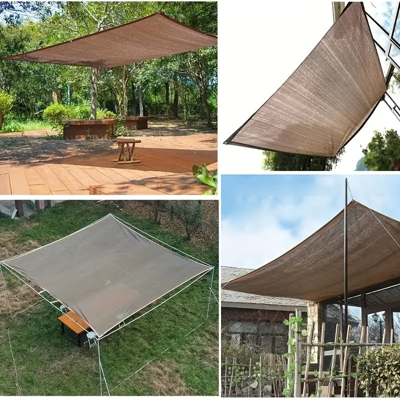Shade Sail — Brown PE Mesh 2x3m to 3x4m detail shot of finish