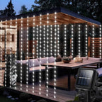 Solar Curtain Lights — 300 LED Outdoor Waterproof detail shot of finish