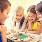 Shut the Box Wooden Dice Game — 4 Players detail shot of finish