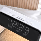 Bedside Lamp with Wireless Charger & Alarm Clock detail shot of finish