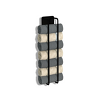Wall Towel Rack — Metal Black 40-50cm detail shot of finish