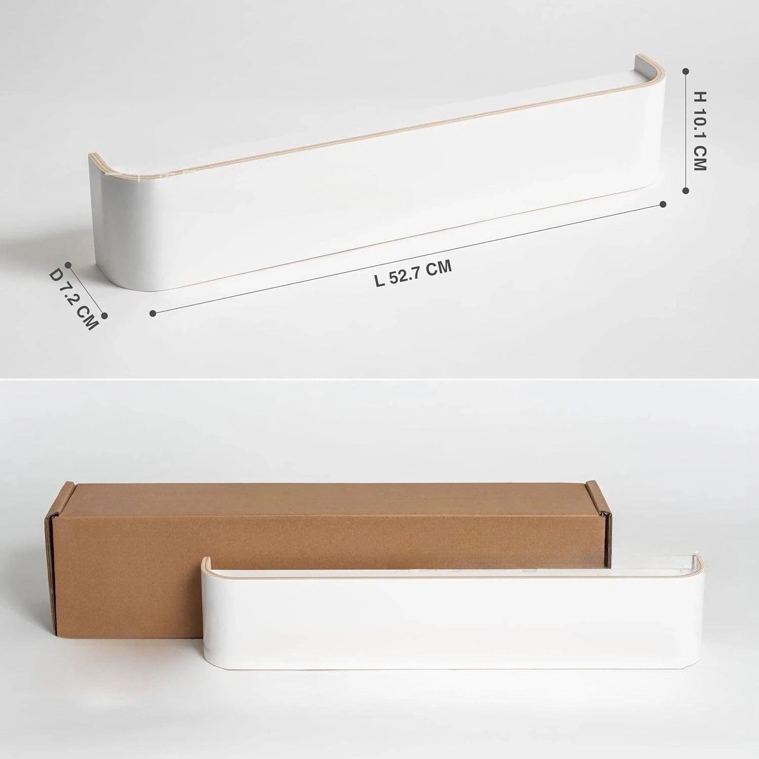 Wall Coat Rack with Shelf — Walnut Wood detail shot of finish