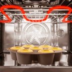 Silicone Air Fryer Muffin Mould — 7-Cup Black detail shot of finish