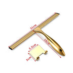 Shower Squeegee Gold — Wall-Mount Hook Included detail shot of finish
