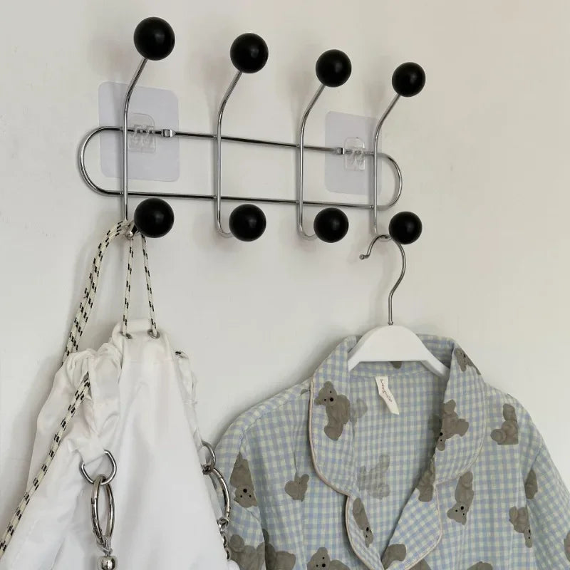 Wall Coat Rack with Ball Hooks detail shot of finish