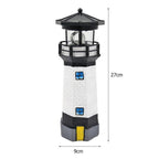 Solar Lighthouse Garden Light — LED Rotating Beam detail shot of finish