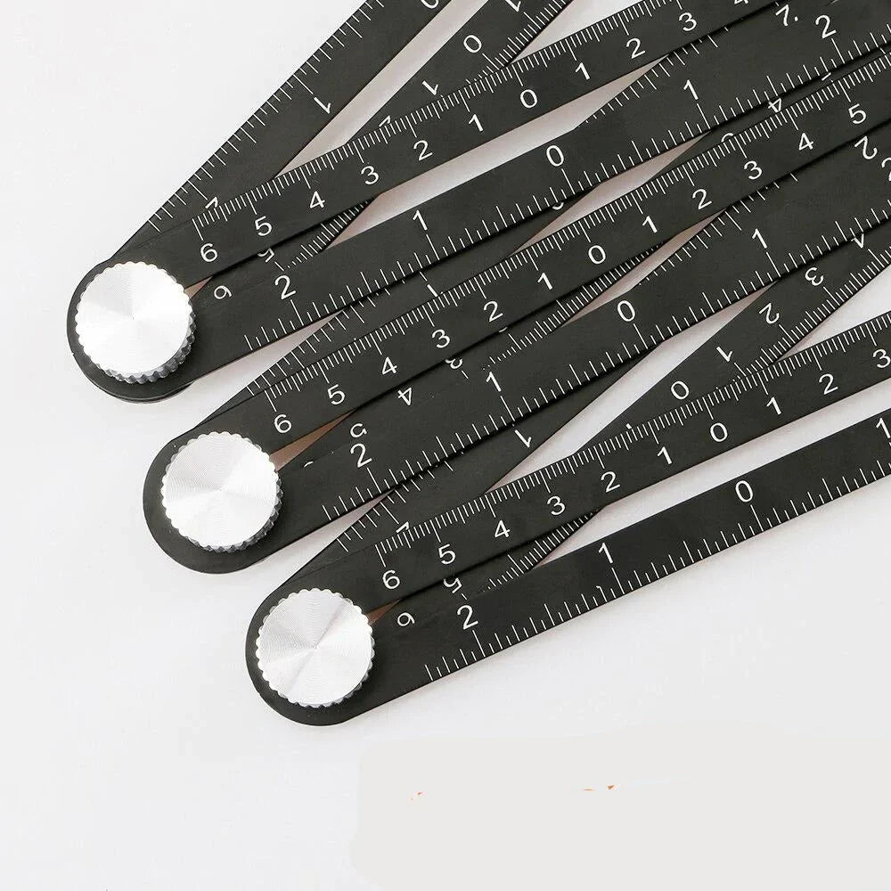 Angle measuring tool marking precise angles on timber beam for construction