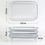 Stackable Air Fryer Baskets — 3-Pack with Tongs detail shot of finish