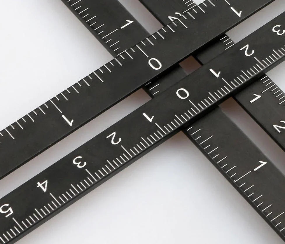 Adjustable Angle Measuring Tool — 6-Sided Metal front view on neutral background