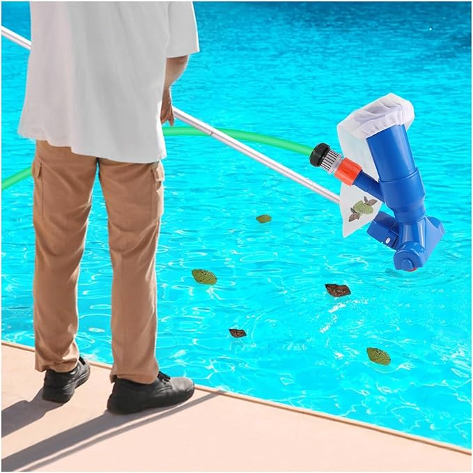 Manual Pool Vacuum Cleaner — AquaSweep System front view on neutral background