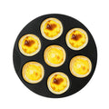 Silicone Air Fryer Muffin Mould — 7-Cup Black front view on neutral background
