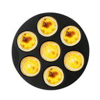 Silicone Air Fryer Muffin Mould — 7-Cup Black front view on neutral background