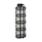 Wall Towel Rack — Metal Black 40-50cm front view on neutral background