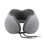 U-Shape Memory Foam Travel Neck Pillow front view on neutral background