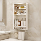 Wall Bathroom Shelf — 2 & 3 Tier No-Drill front view on neutral background